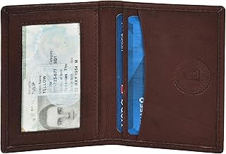 LeatherBoss Small Plain Credit Card Holder Wallet (dark brown)