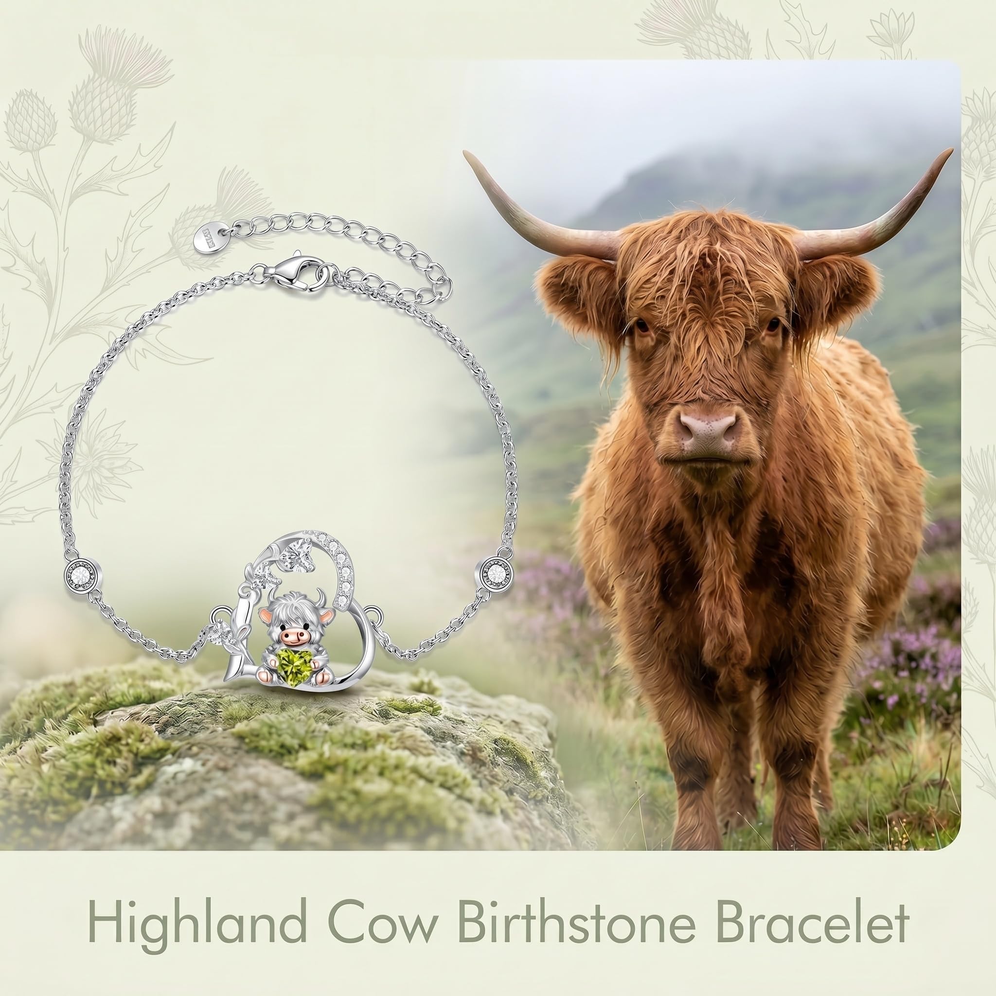 Teddybär Armband für Damen 925er Sterling Silber Bär Armkette mit Geburtsstein Teddybären Schmuck Valentinstag Geburtstag Geschenk für Frauen und Mädchen
