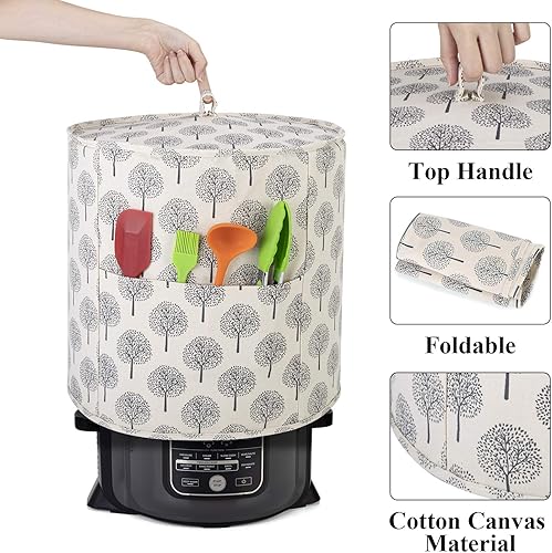 Miniatura 2 de Yarwo Cubierta para olla a presión compatible con Ninja Foodi de 6.5 cuartos y 8 cuartos de galón, cubierta antipolvo para electrodomésticos