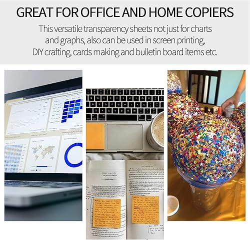 Miniatura 8 de 30 hojas de papel de película transparente, película transparente de 8.5 x 11 pulgadas para impresora de inyección de tinta, hojas de película