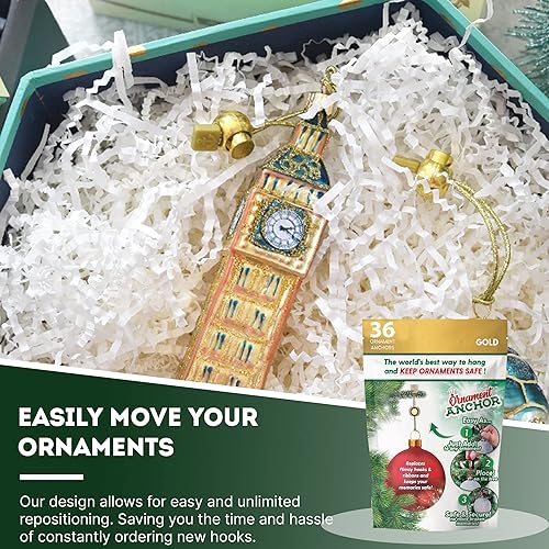 Miniatura 5 de ORNAMENT ANCHOR Ganchos de adorno para colgar decoraciones de Navidad, ganchos antideslizantes para Navidad, ganchos resistentes para colgar adornos