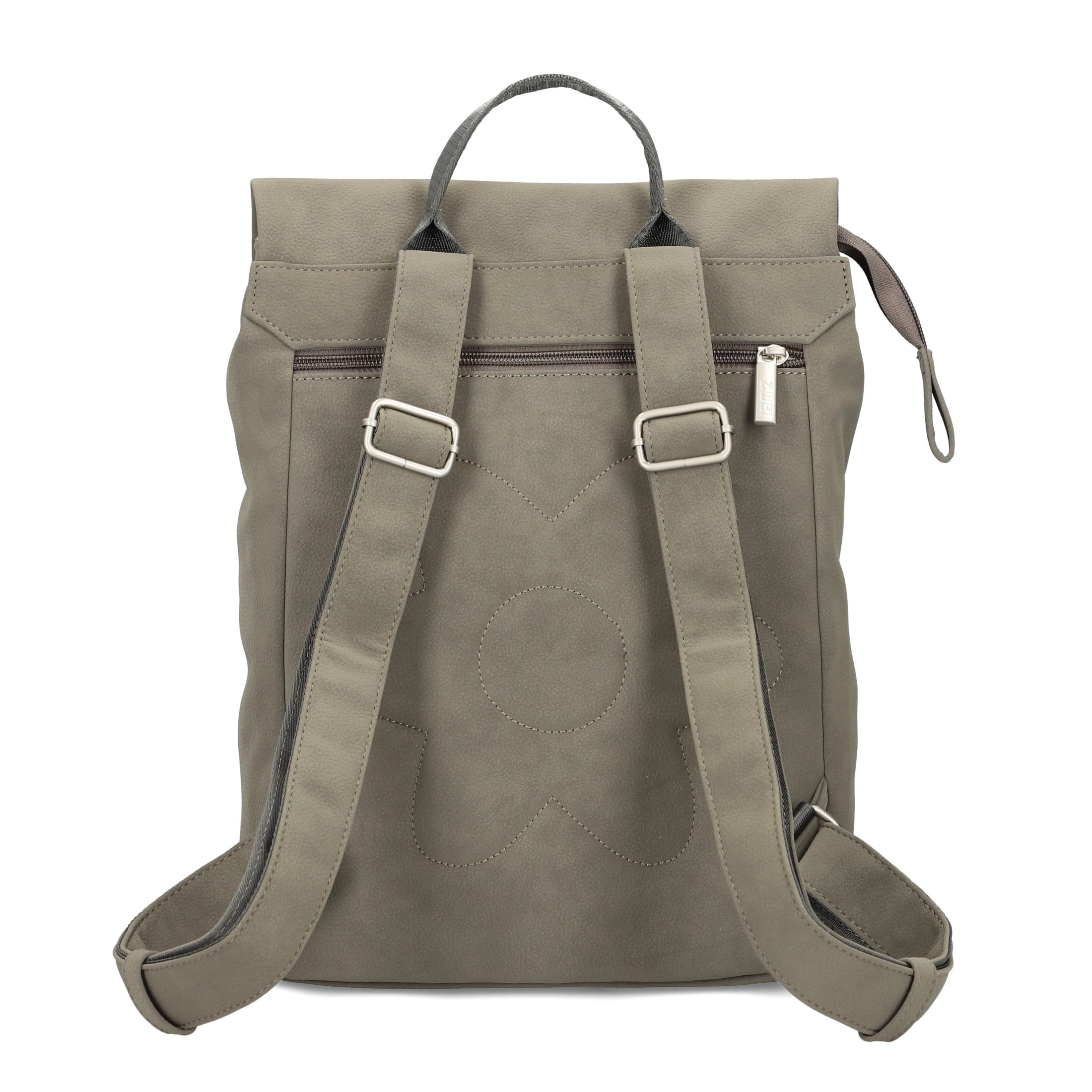 Zwei Damen City-Rucksack Mademoiselle.M MR13 Tagesrucksack 7 Liter, gepolstertes Laptopfach, Magnet-Verschlussklappe, Hauptfach mit Reißverschluss, Rückenpolsterung, klassisch-elegant