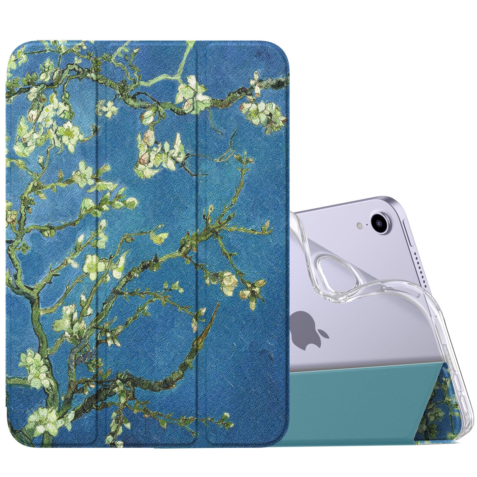 MoKo Case Fit New iPad mini 7 (A17 Pro) 2024, iPad mini 6th Generation Case 2021 (8.3-inch), iPad mini 6 Case, Soft TPU Translucent Frosted Back Cover