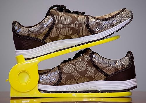 Miniatura 8 de Organizador de ranuras para zapatos, paquete de 24 unidades, apiladores de zapatos para un par de zapatos, almacenamiento de zapatos ahorra espacio