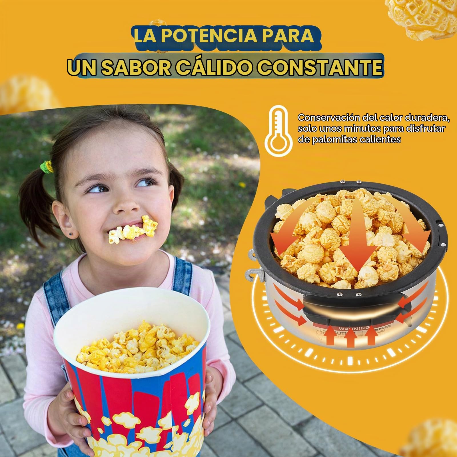 VEVOR Máquina para Hacer Palomitas de Maíz, 480 W, 4 oz, Produce 1,5 Galones por Tanda, Máquina para Hacer Palomitas de Maíz de Sobremesa, Incluye 3 Palas, Estilo Cine, Negro, 275 x 240 x 485 mm