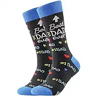 BONANGEL Men's Novelty Socks, Cotton Crew Funny Socks, Father's Day Birthday Christmas Gift for Dad from Daughter Son