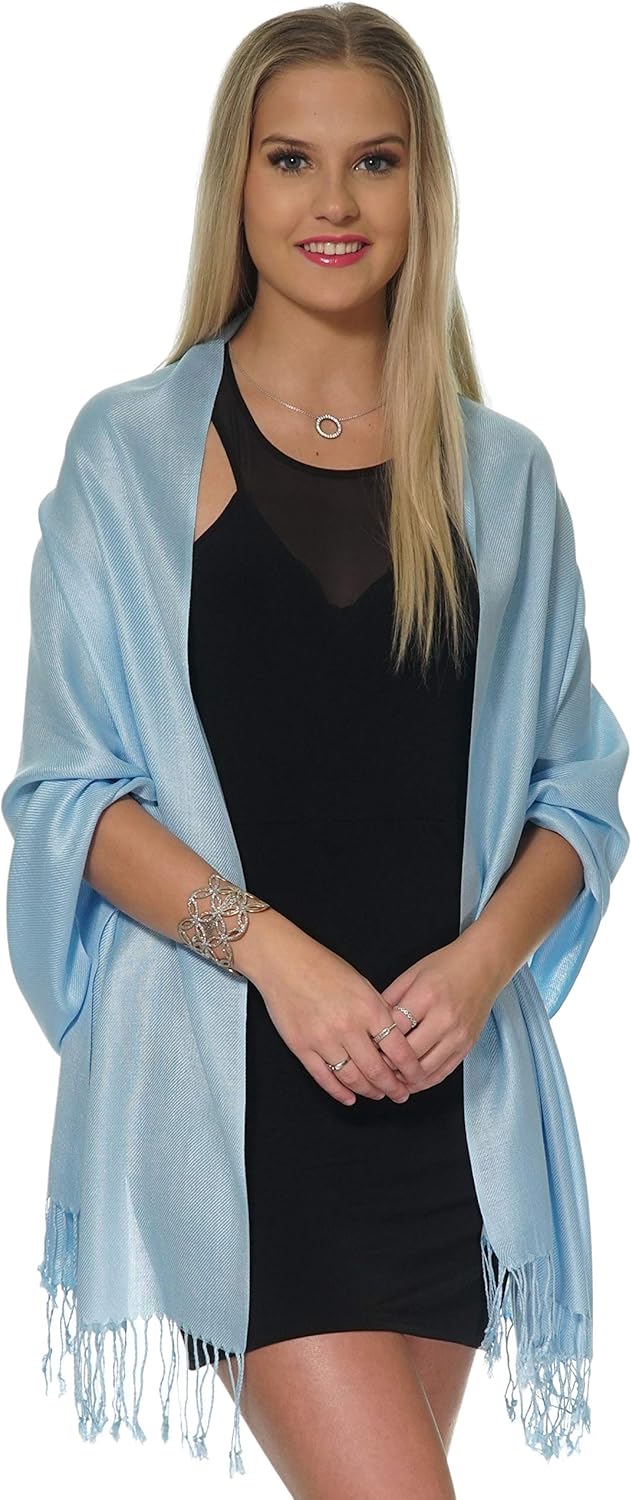 Pashmina Shawls and Wraps for Evening Dresses, Large Soft Pashminas Wedding Shawl - Image 3