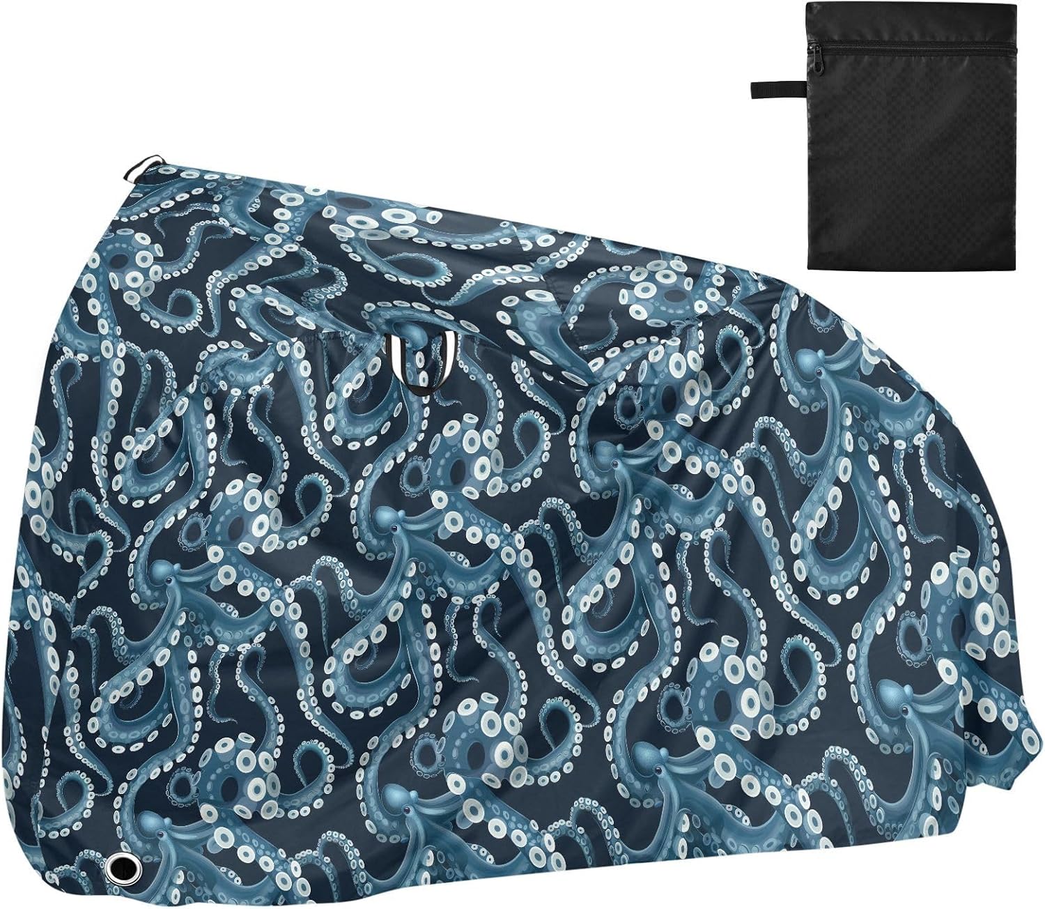 ALAZA Octopus Tentacles Bike Cover Waterproof Outdoor Ebike Bicycle Covers Tarp Protection for 1/2 Bikes, Sun UV Dust Wind Proof