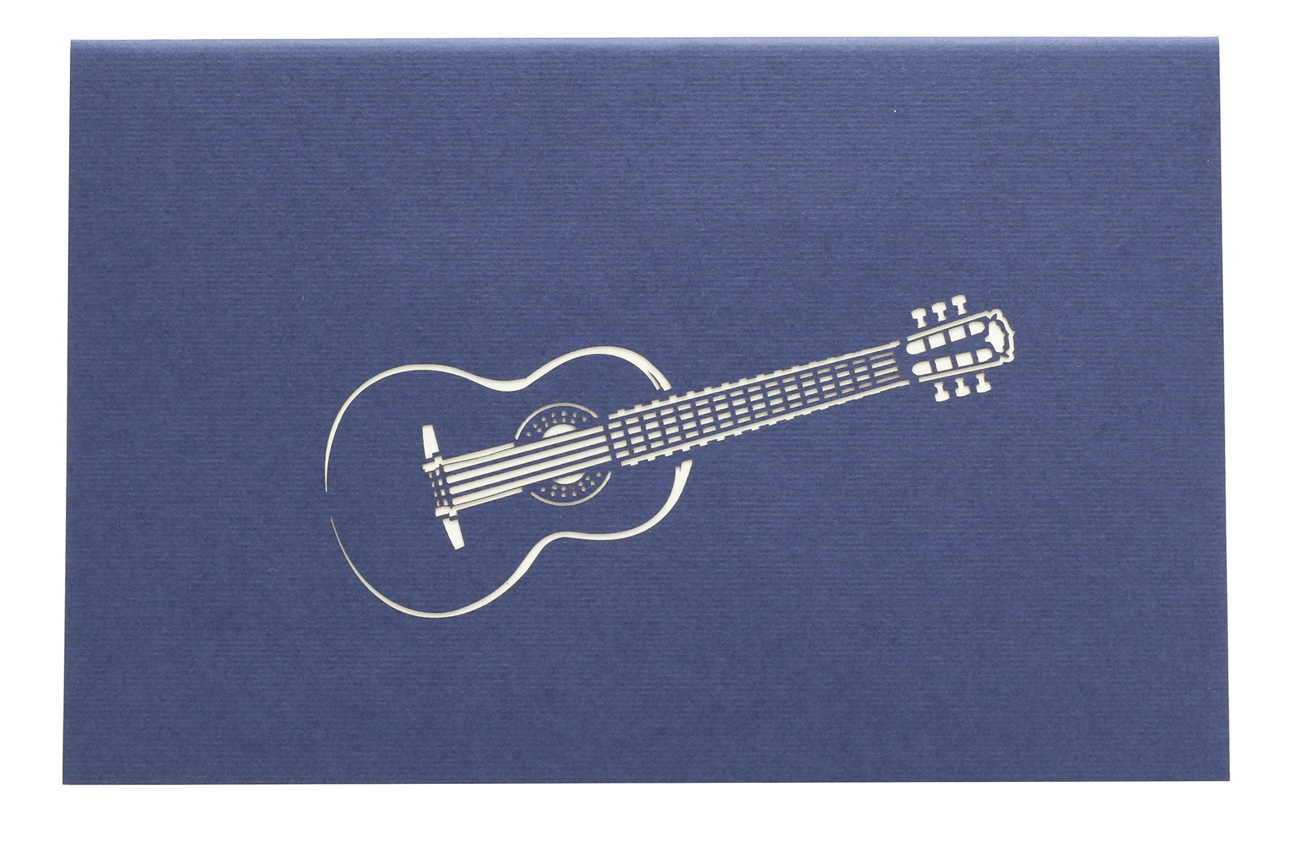 Biglietto 3D A Forma Di Chitarra – Design3dkarten, Pop-up Musicale, Carta Italiana FSC, Con Busta E Custodia - 2