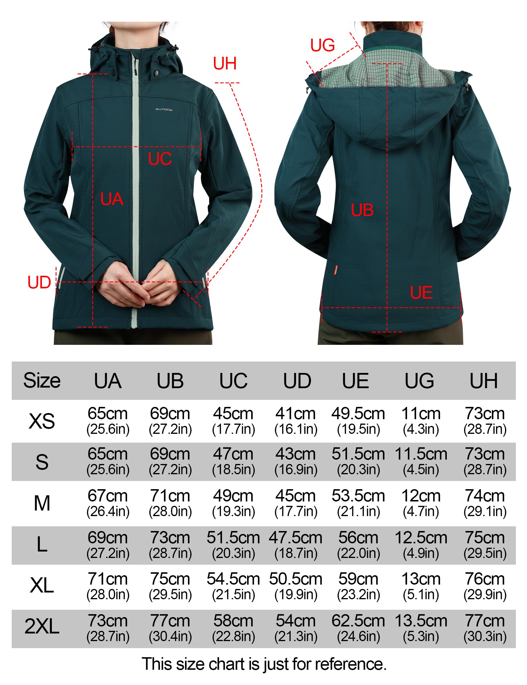 KUTOOK Chaqueta Softshell Ciclismo para Mujer Invierno Impermeable Cortavientos Chaqueta con Capucha Forro Polar para SenderismoTrekking Montaña Escalada