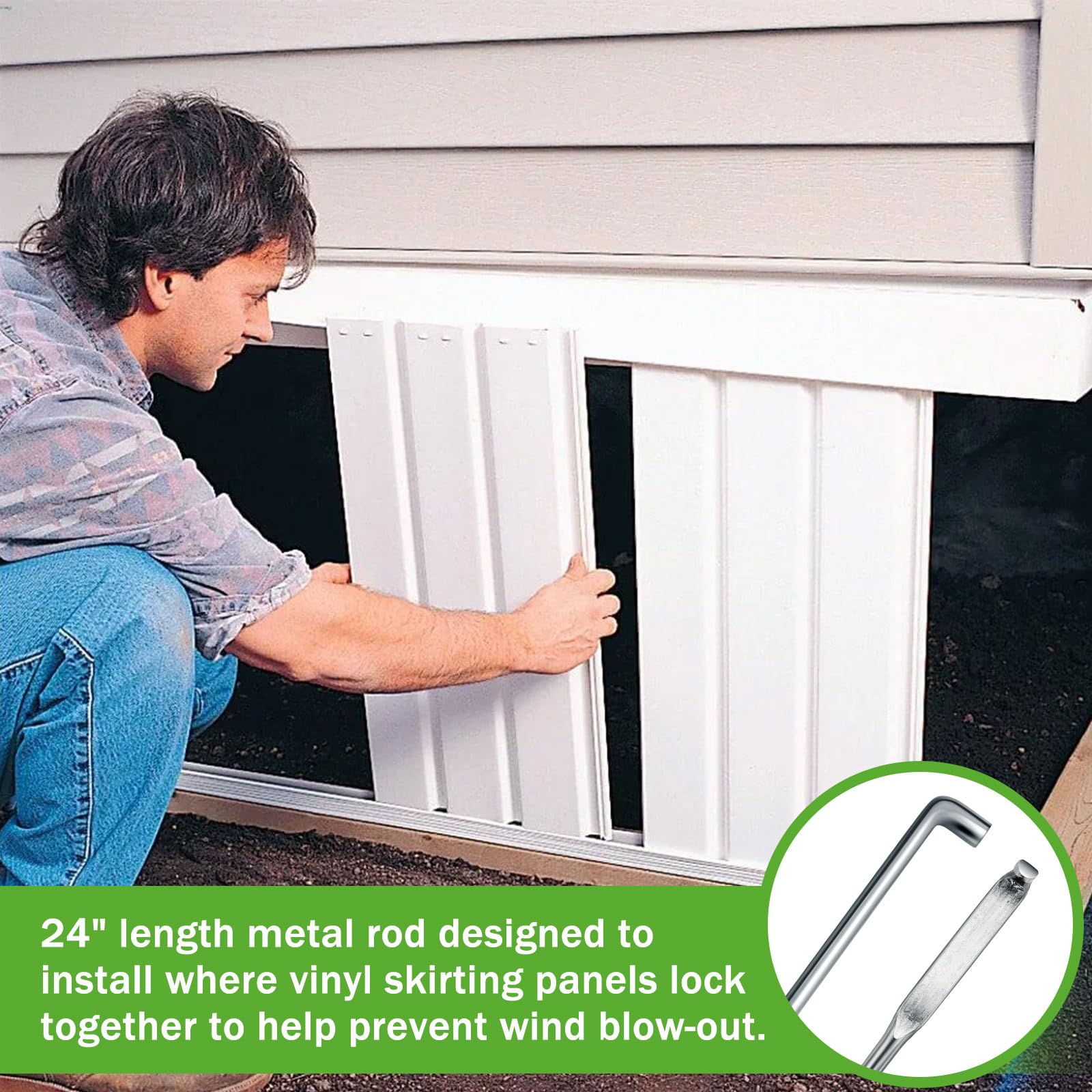 Mobile Home Skirting Rods - Protect Your Skirting -4
