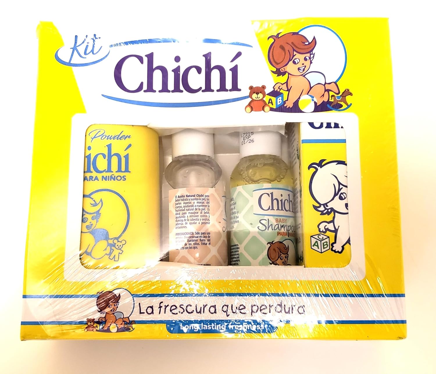 Generic Chichi Baby Kit > Cologne 8oz > Baby Powder 8oz > Baby Oil 4oz > Baby Shamppo 4oz [Long Lasting Freshness], Yellow