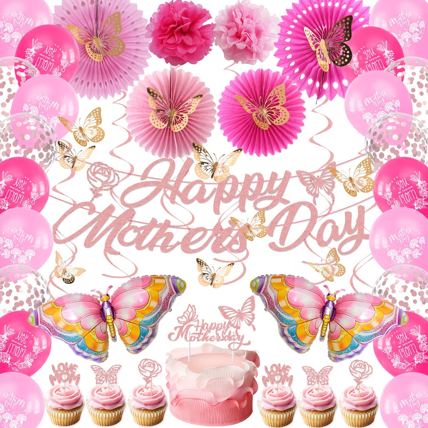 Amazon.com: Happy Mother's Day Party Decorations, Happy Mother's Day ...