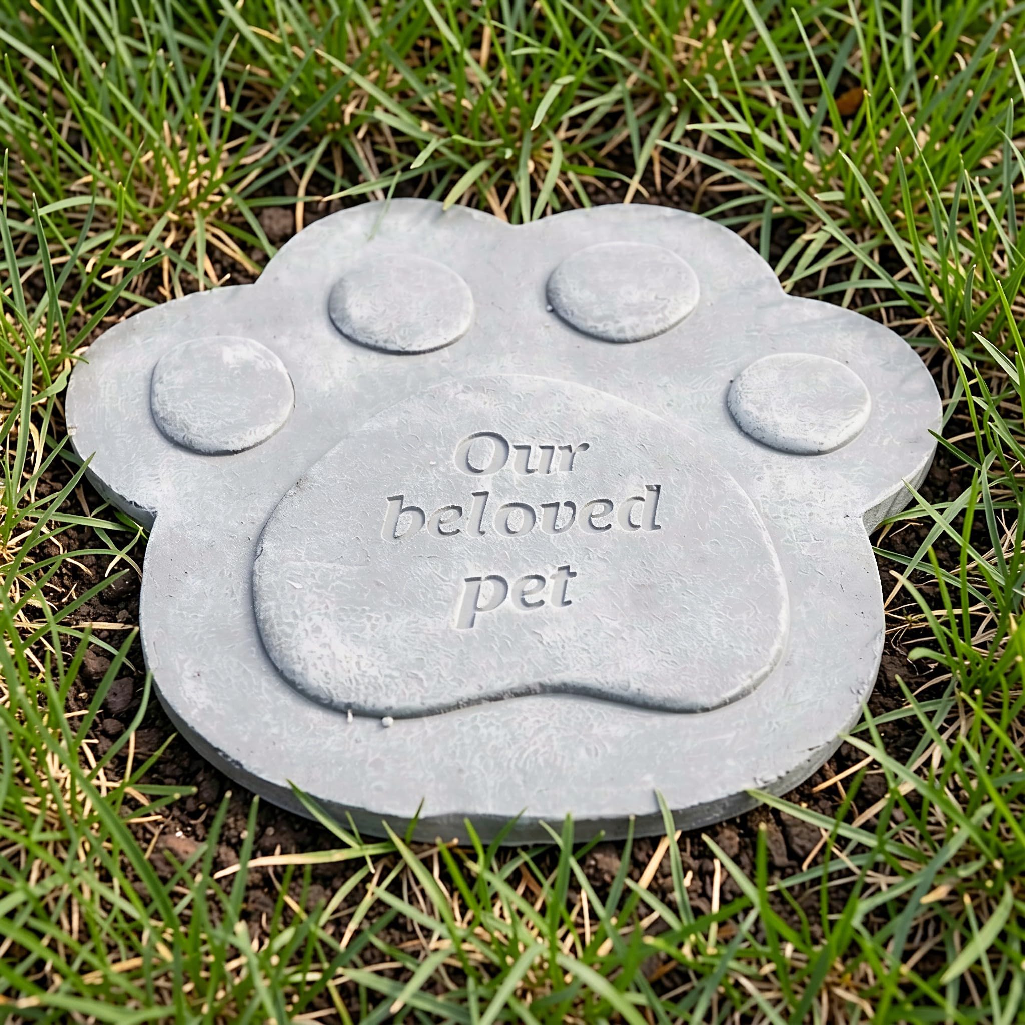 INOOMP de jardin en résine en forme de patte, ornement commémoratif pour
