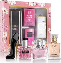 Essential 4 PC Mini Perfume Set, Birthday Gift Set for Women, Eau De Parfum 30ml Each, Vanilla Perfume & Floral Fragrance, Long-Lasting Travel Size, C5, Verse Pink Crystal, Nice Girl & Valentine