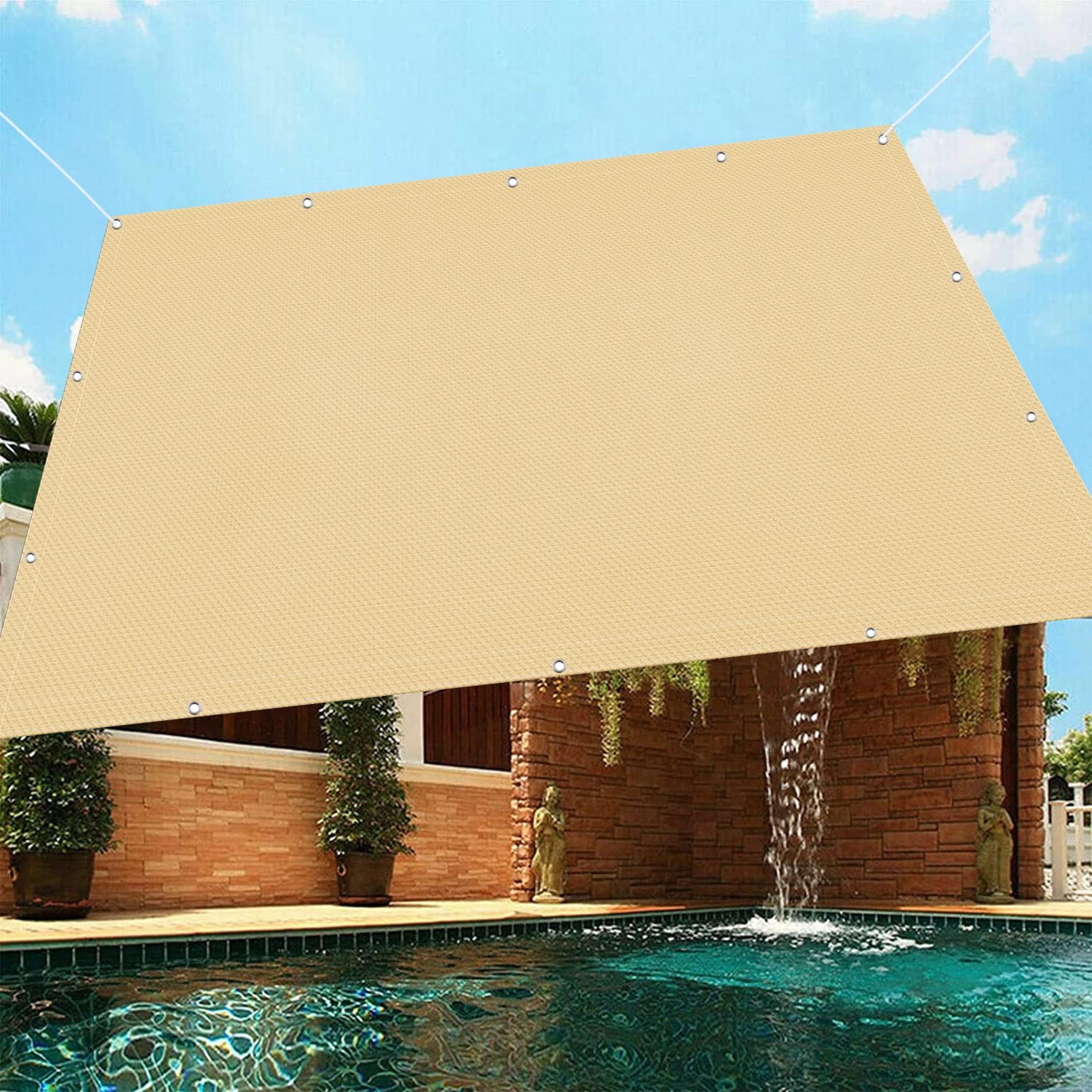 Taud de soleil résistant aux UV et respirant 1.8 x 3.5 m pour camping et balcon