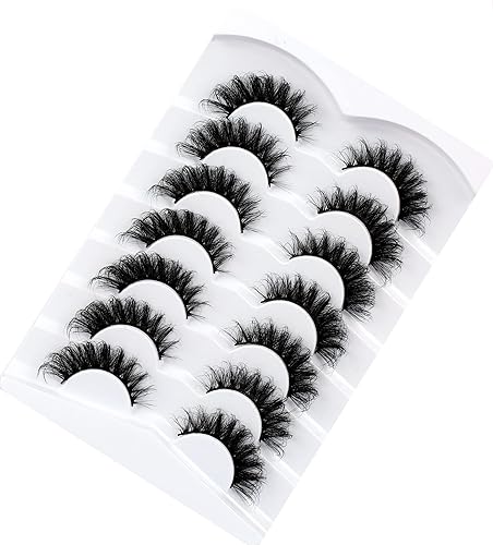 Miniatura 77 de Pooplunch Pestañas postizas de pelo de visón sintético, estilo de ojo de gato, paquete de pestañas postizas naturales esponjosas, paquete múltiple