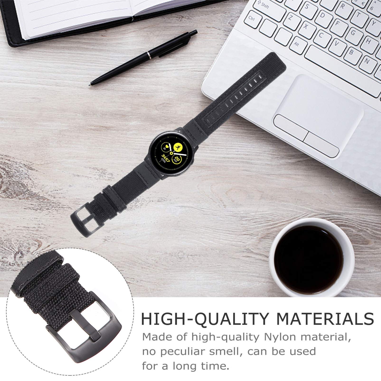 Gatuida 4pièces Bracelets Nylon Canvas Pour Montre Étanche Et Confortable Et Compatible Avec Montres Connectées