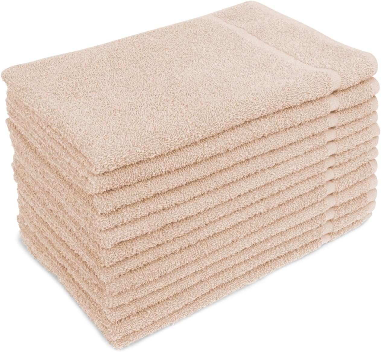 Altima Plus Bleach Safe Salon Towels, Beige, Pack of 12
