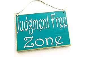 Judgment Free Zone 8x6 Custom Wood Sign