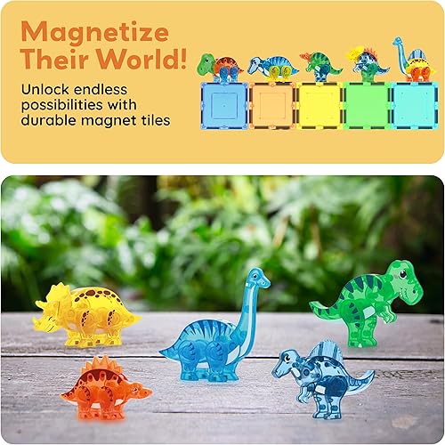 Miniatura 78 de PicassoTiles Juego de 8 piezas de bloques de construcción magnéticos de Metro City con figuras de acción magnetizadas compatibles con kits de 8pc