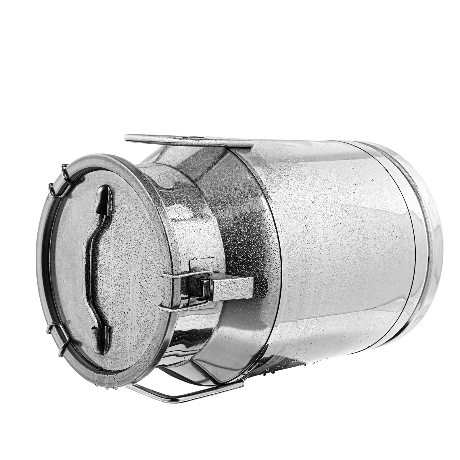 Jarra de leche de acero inoxidable de 30 L, depósito de leche, jarra de leche con anillo de sellado y asa, cubo grande para leche para cocina y gastronomía, inoxidable, 12,6 x 18,9 pulgadas