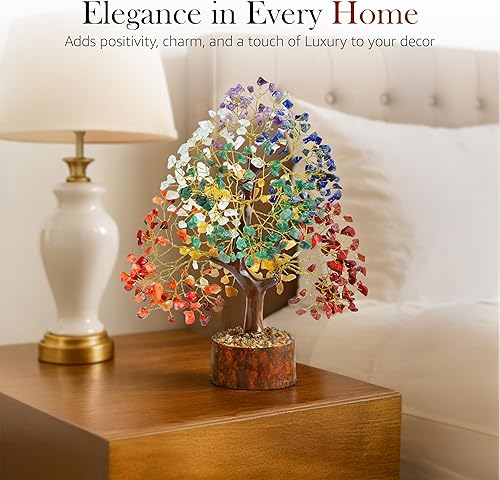 Miniatura 8 de El árbol de cristal original de 7 chakras, regalo de cumpleaños para mujeres, árbol de la vida de cristal curativo para hermana, regalos