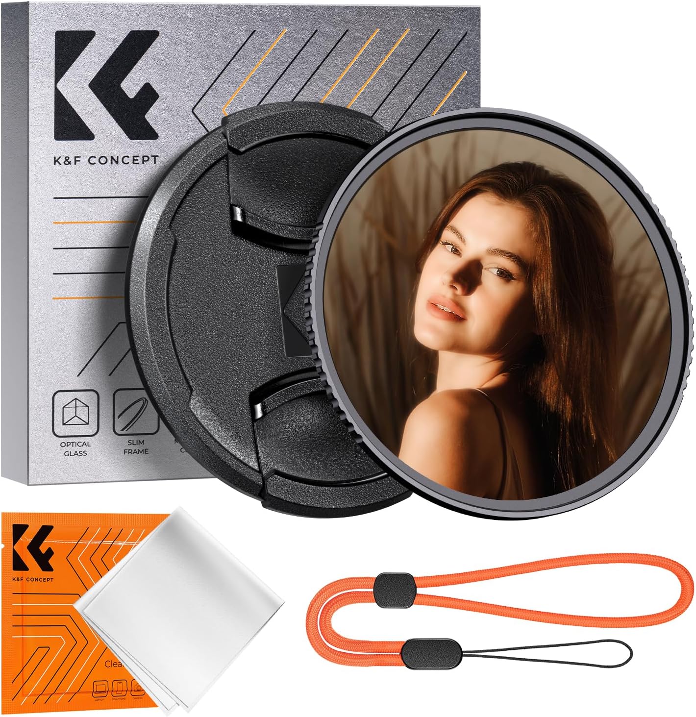 K&F CONCEPT 72mm Black Diffusion 1/4 Filter + Lens Cap, Mist Cinematic Effect Filter with 18 Multi-Layer Coatings for Video/Vlog/Portrait Photography (K-Series)