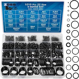 ZDBB 1010 PCS Rubber O-Rings Kit, 22 Sizes Metric Nitrile NBR Assortment for Faucets, Plumbing, Pressure Washers, Automotive Seals