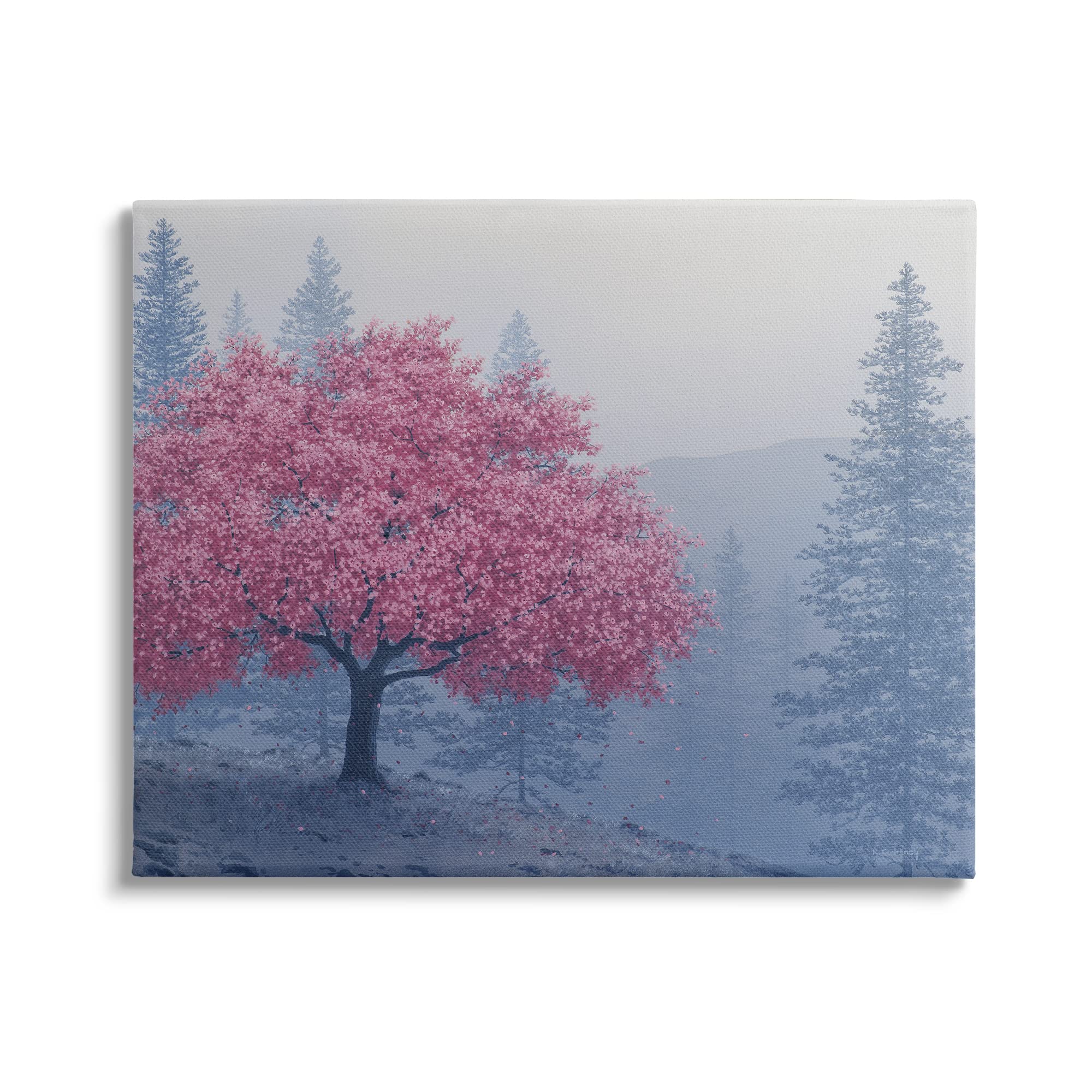 Stupell Industries Pink Cherry Blossom Nature Landscape Canvas Wall Art, Design by Richard Courtney