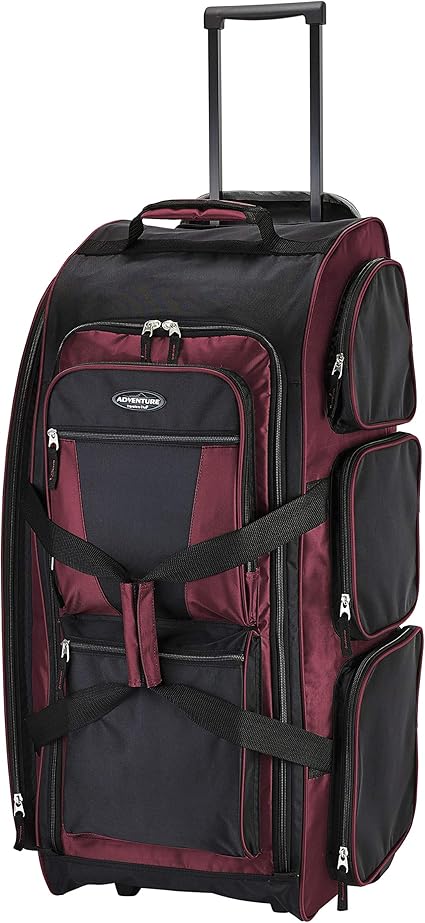 Travelers Club Xpedition 30 Inch Multi-Pocket Upright Rolling Duffel Bag