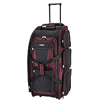 Travelers Club Xpedition – Borsone verticale multi-tasca, valigia da 76,2 cm, colore: Rosso cremisi