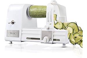 Bella 4-in-1 Spiralizer for Veggie & Fruit Noodles & Ribbons