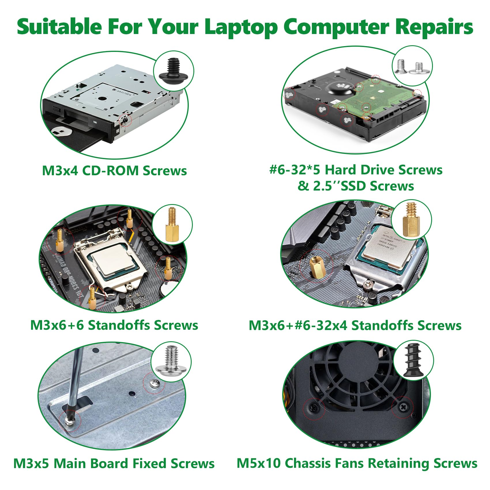 Amazon.com: LuKaiSen 165PCS Computer Screw Kit, M.2 NVMe SSD