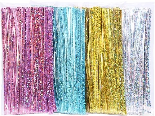 Miniatura 6 de Lazos metálicos de 4 pulgadas para embalaje, panadería, pasteles, dulces, galletas, regalo, bolsas de celofán, suministros de Navidad, bodas,