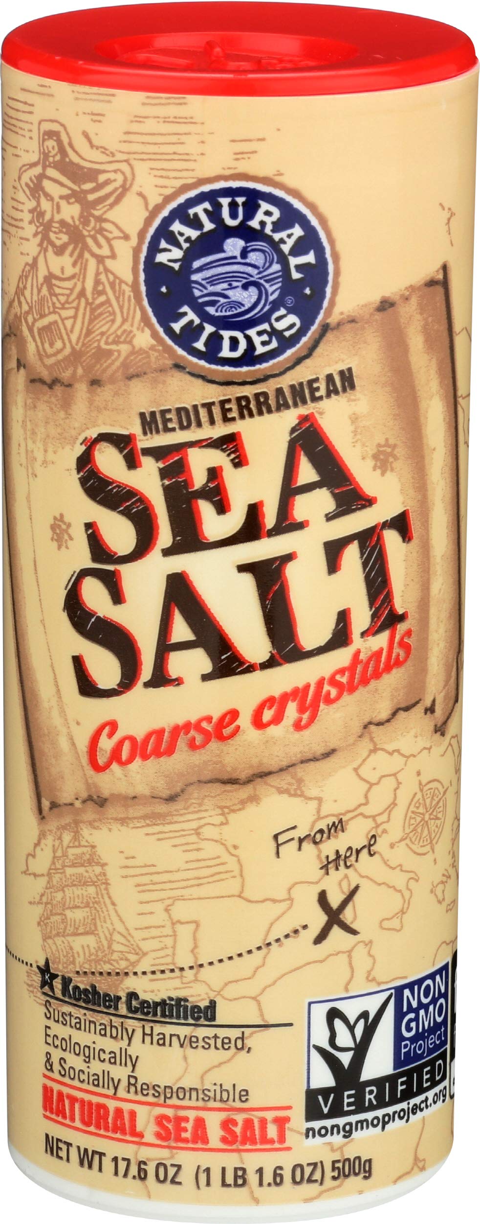 Natural Tides, Sea Salt Coarse, 17.6 Ounce