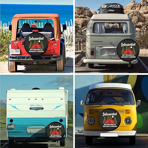 Miniatura 3 de Cubierta de neumático de repuesto para remolque, cubiertas de neumáticos introvertidos para neumáticos de remolque, resistentes a la intemperie, a