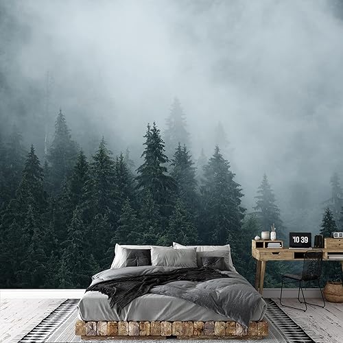SIGNWIN Mural de pared hermoso bosque autoadhesivo extraíble para decoración de pared de dormitorio sala de estar, 66 x 96 pulgadas