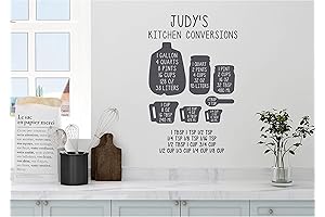Custom Kitchen Conversion Chart Decal: A Culinary Guide in Your Own Kitchen