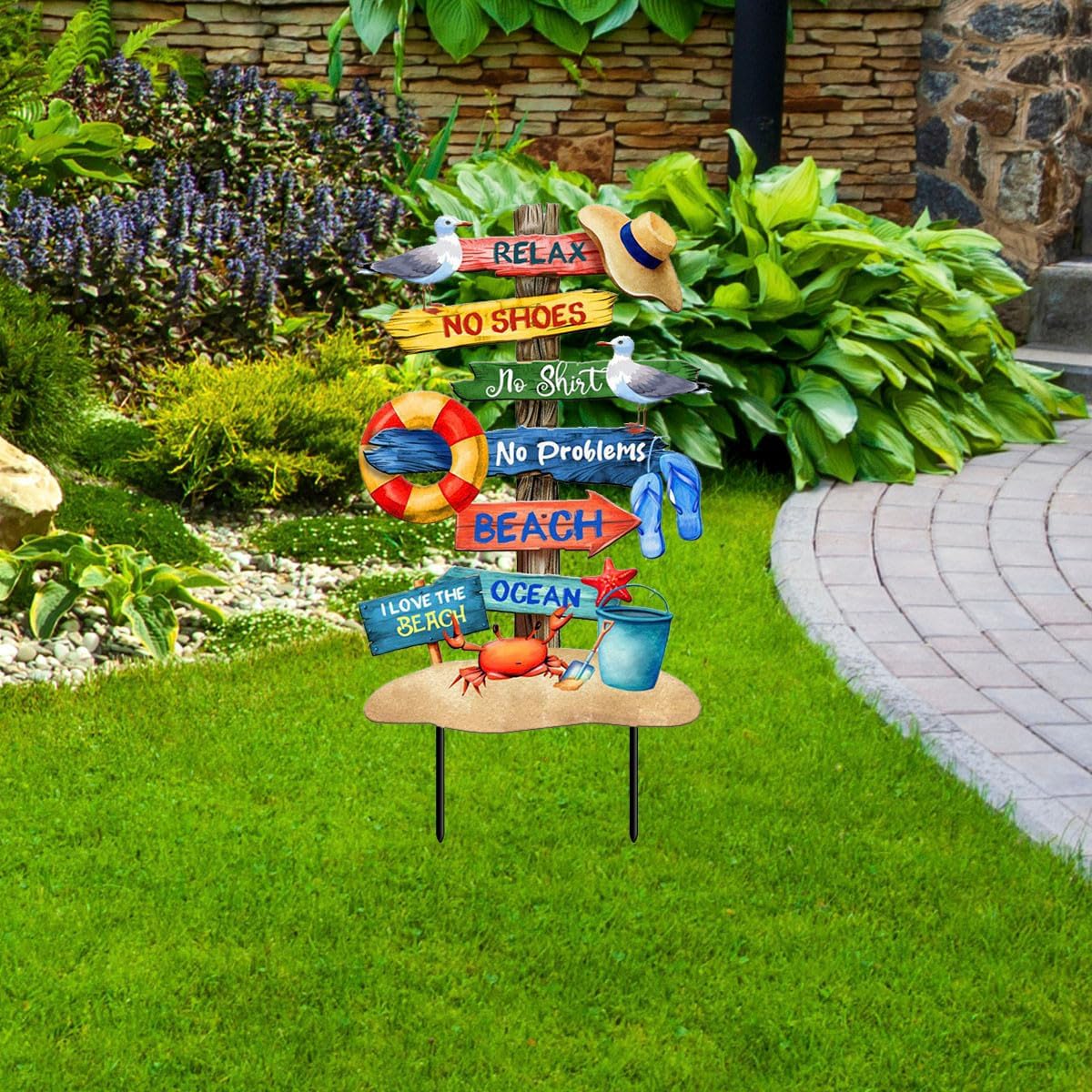 Briarwood Lane Beach Signs Metal Art