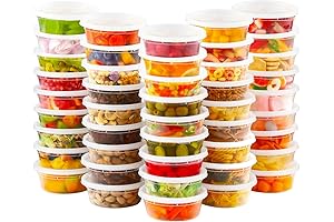 AOZITA 8 oz Disposable Containers with Lids - Set of 36