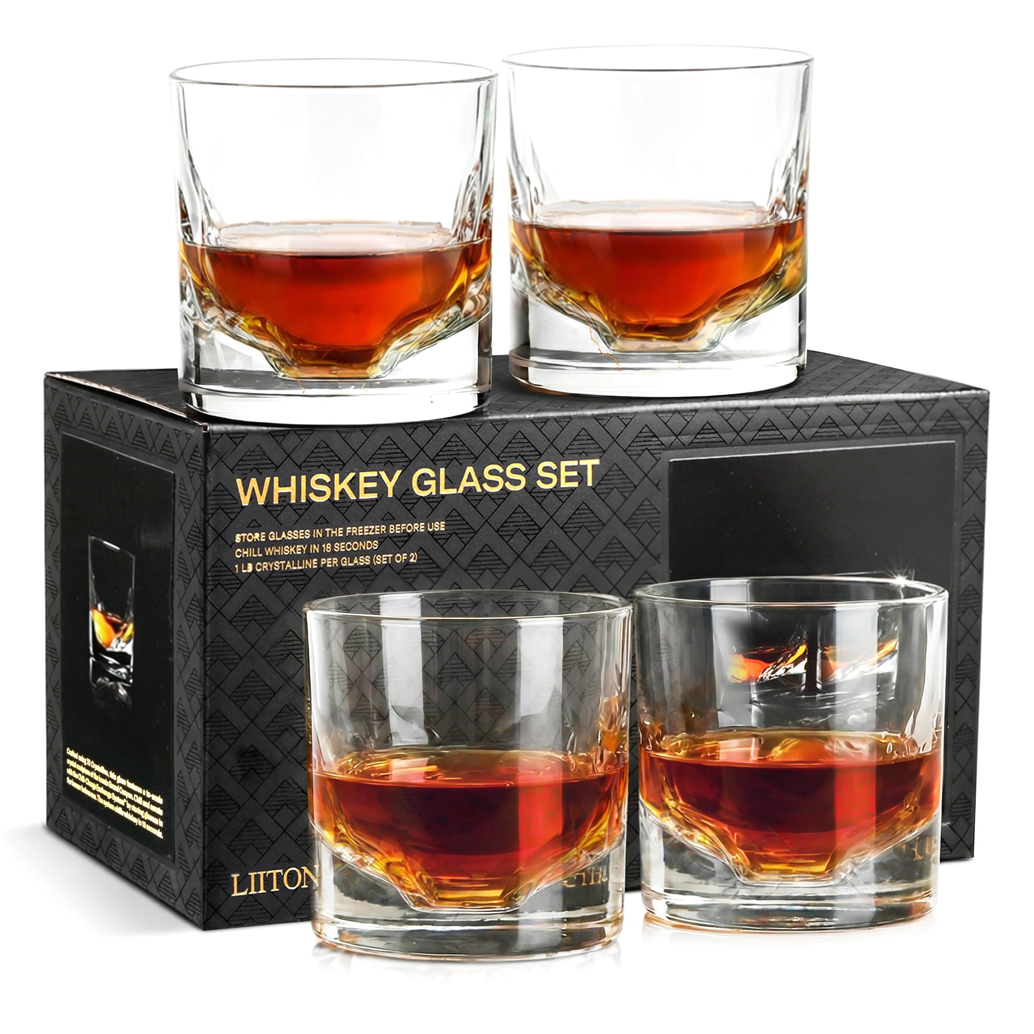 LIITON Grand Canyon Heavy Crystal Whiskey Glasses