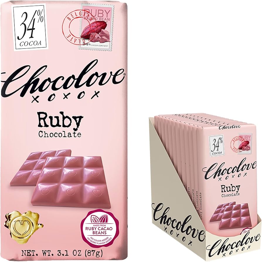 Amazon.com: Chocolove Ruby Chocolate, 34% Cacao | Non GMO