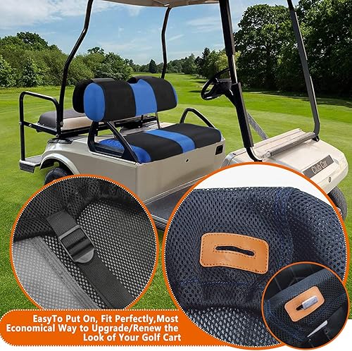 Miniatura 3 de Fundas de asiento de carrito de golf para 2 pasajeros, cubierta de asiento delantero para EZGO TXT OEM Cojín de asiento ordinario, funda de asiento