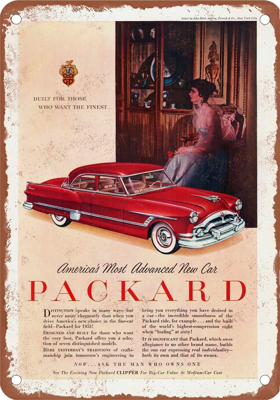 METAL SIGN - 1953 Packard Vintage Ad 12 - Old Retro Rusty Look home decor