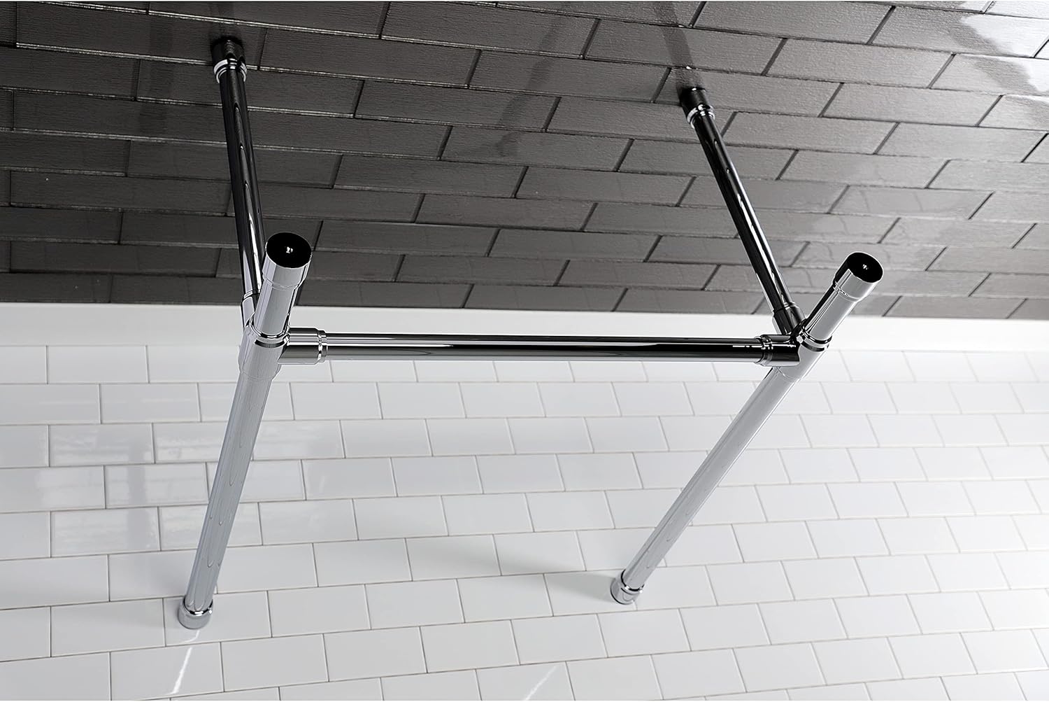 Polished Chrome Stainless Steel Console Sink Legs