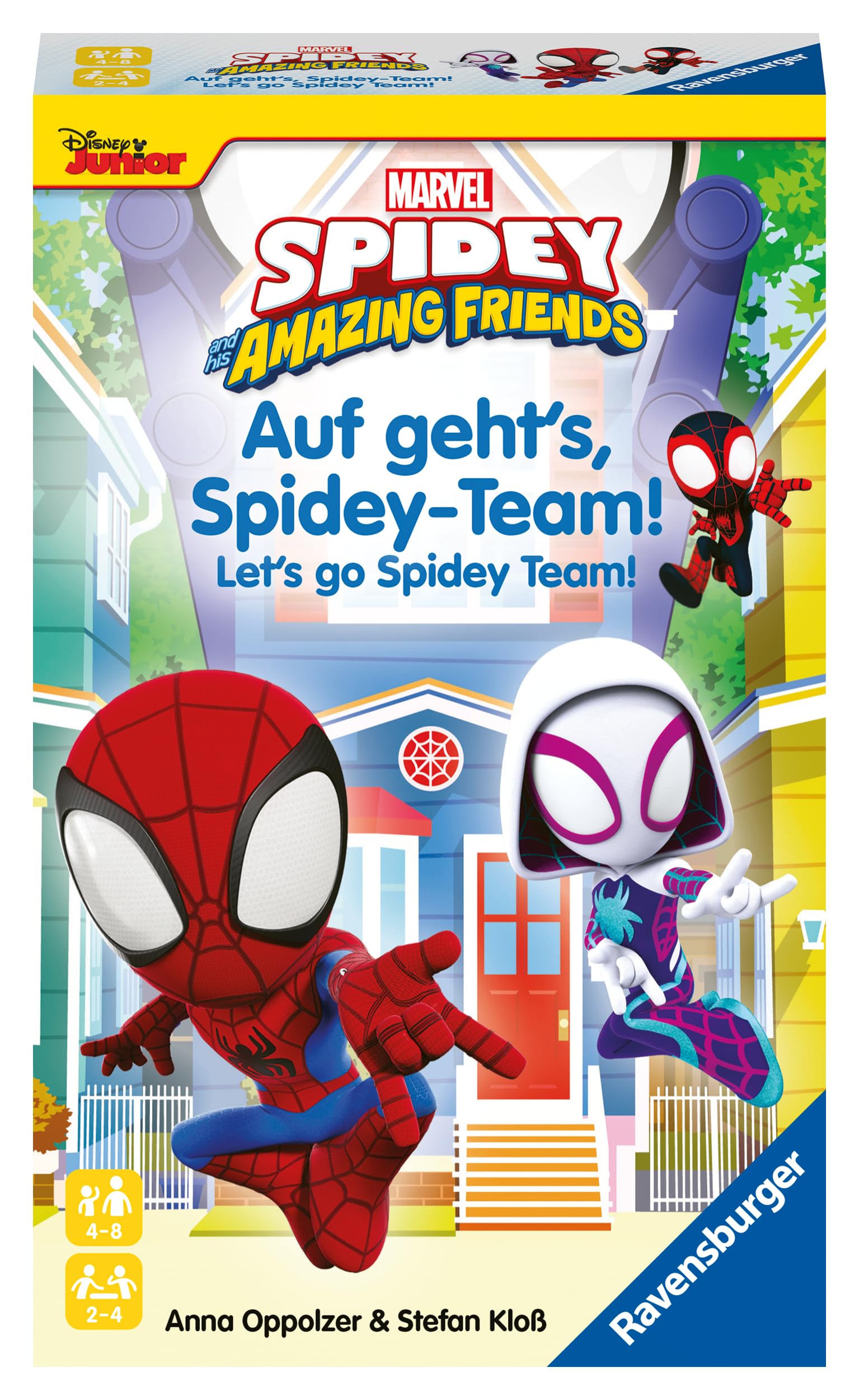 Ravensburger - Spidey y Sus Amigos, Juego de Viaje, Juego de Mesa Niños 4 años o más, 2 a 4 Jugadores, Version Español