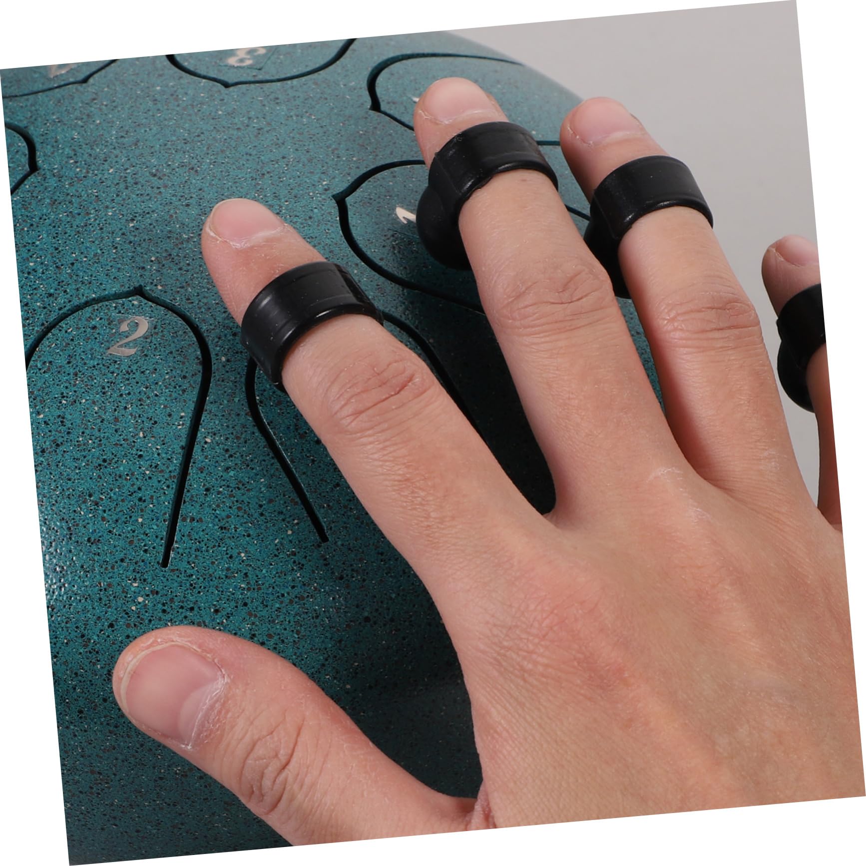 JEWEDECO 6 Inch Tongue Drum Kit Hand Pan Drum Mallets for Music Therapy Meditation