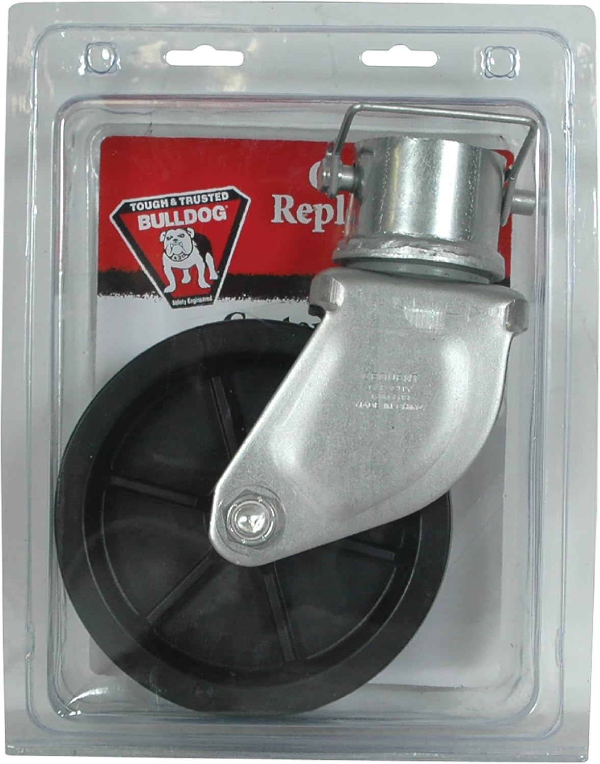 Bulldog 500245 Trailer Jack Accessory, Tongue Jack Caster w/6 Inch Wheel & Pin/Clip, 1,200 lbs. Capacity