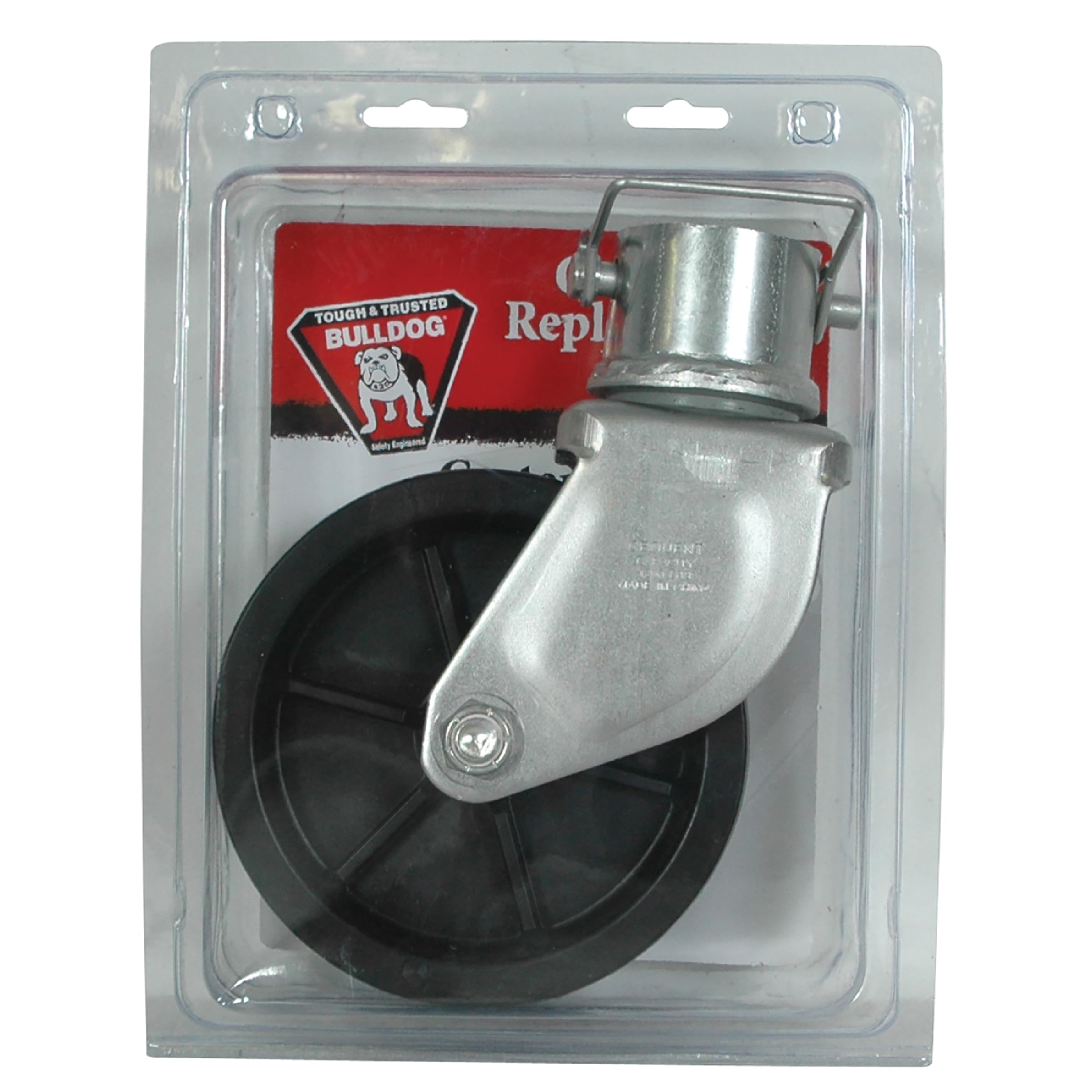 Bulldog 500245 Trailer Jack Accessory, Tongue Jack Caster w/6 Inch Wheel & Pin/Clip, 1,200 lbs. Capacity